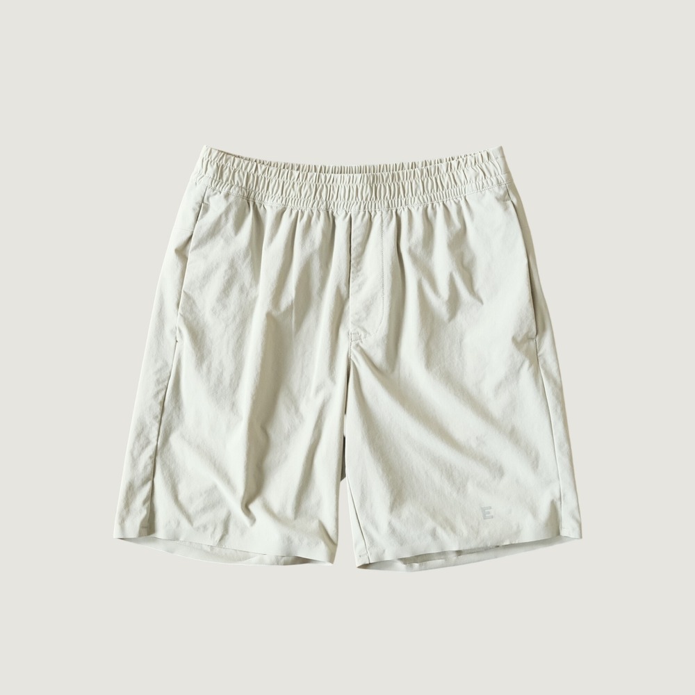 Everlane Performance Short Stone Grey Elastic Waist Tech Fabric Minimalist S 7in